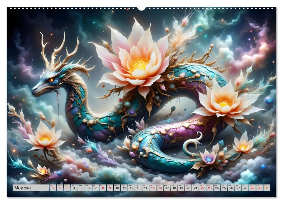 Lotus blossom dragons (CALVENDO Premium-Calendar 2027)