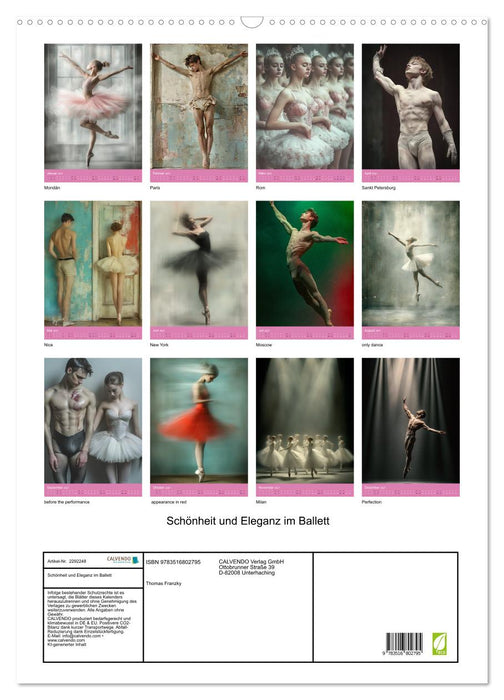 Schönheit und Eleganz im Ballett (CALVENDO Wandkalender 2027)