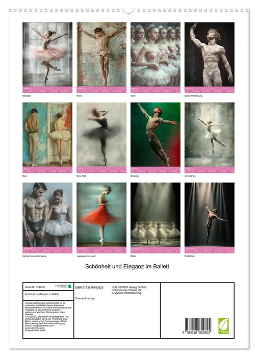 Schönheit und Eleganz im Ballett (CALVENDO Premium Wandkalender 2027)