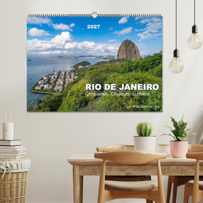 RIO DE JANEIRO Contrastes. Couleurs. Lumière. (CALVENDO Calendrier mensuel 2027)