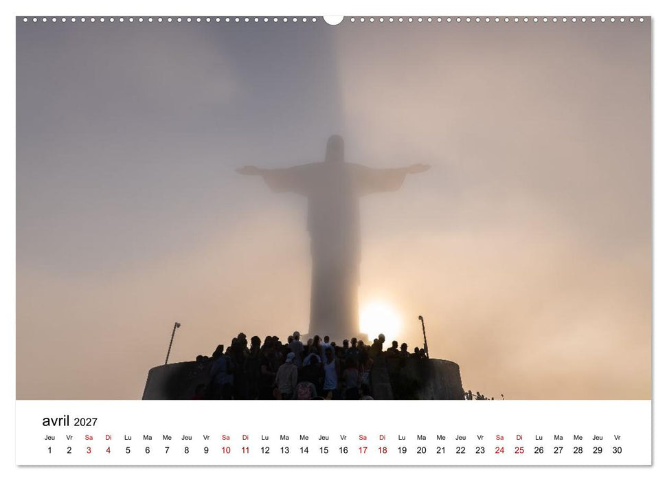 RIO DE JANEIRO Contrastes. Couleurs. Lumière. (CALVENDO Calendrier mensuel 2027)