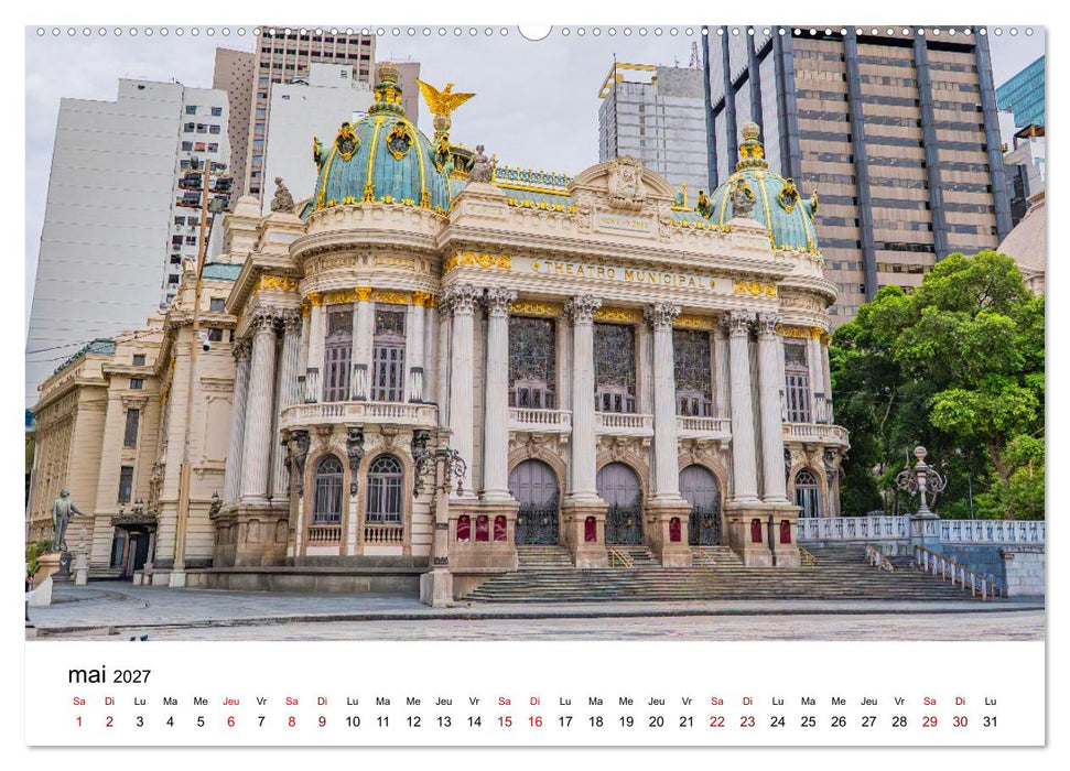 RIO DE JANEIRO Contrastes. Couleurs. Lumière. (CALVENDO Calendrier mensuel 2027)