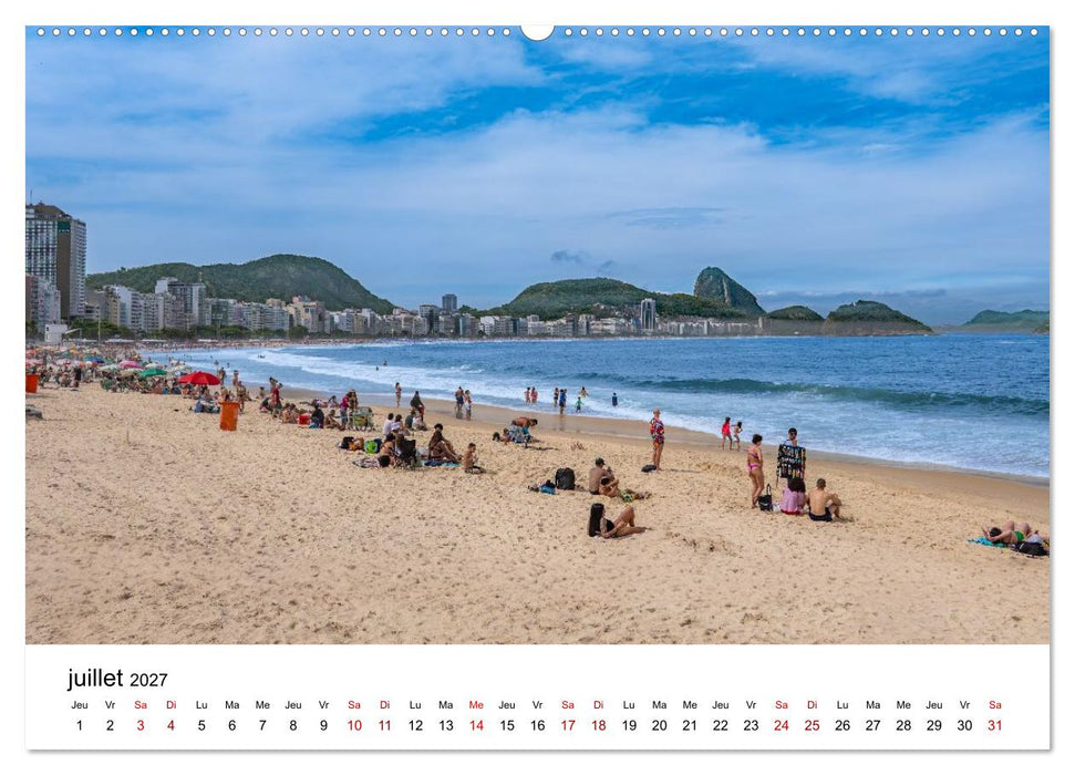 RIO DE JANEIRO Contrastes. Couleurs. Lumière. (CALVENDO Calendrier supérieur 2027)
