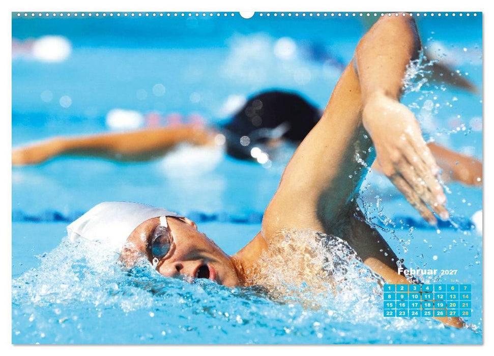 Schwimmen: Sport auf blauen Bahnen (CALVENDO Wandkalender 2027)