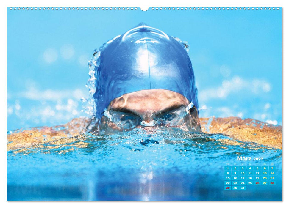 Schwimmen: Sport auf blauen Bahnen (CALVENDO Wandkalender 2027)