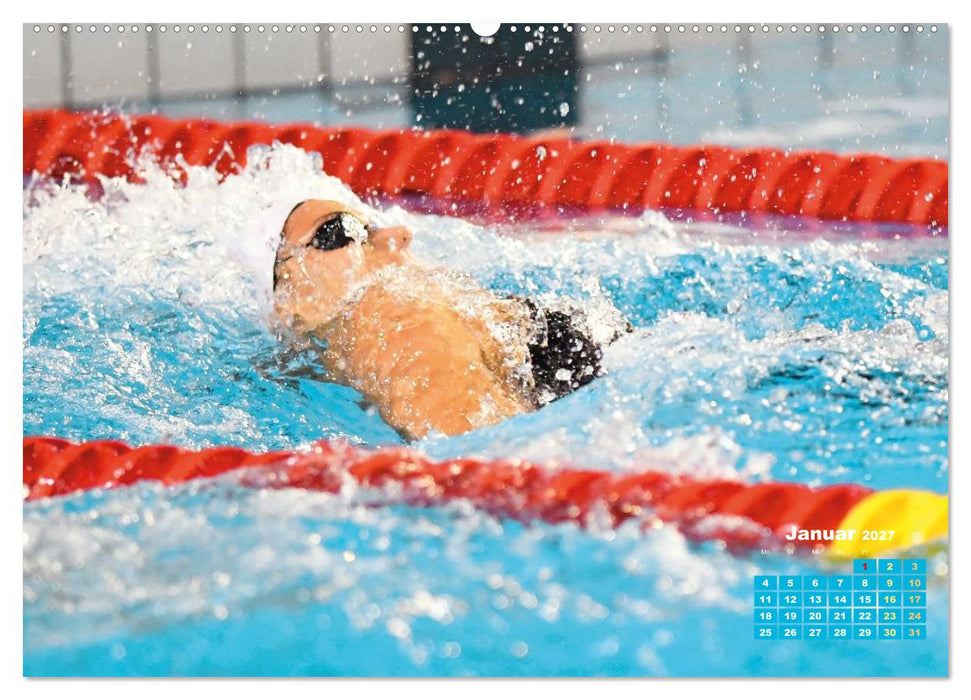 Schwimmen: Sport auf blauen Bahnen (CALVENDO Premium Wandkalender 2027)