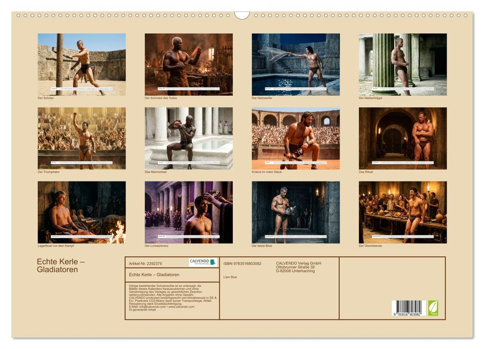 Echte Kerle – Gladiatoren (CALVENDO Wandkalender 2027)
