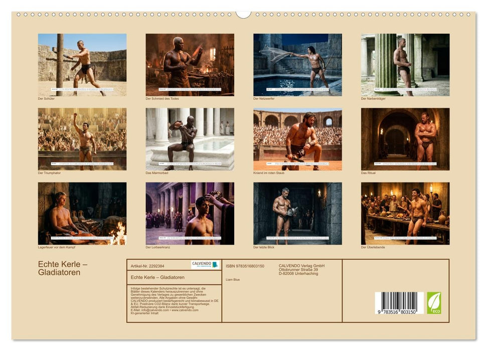 Echte Kerle – Gladiatoren (CALVENDO Premium Wandkalender 2027)