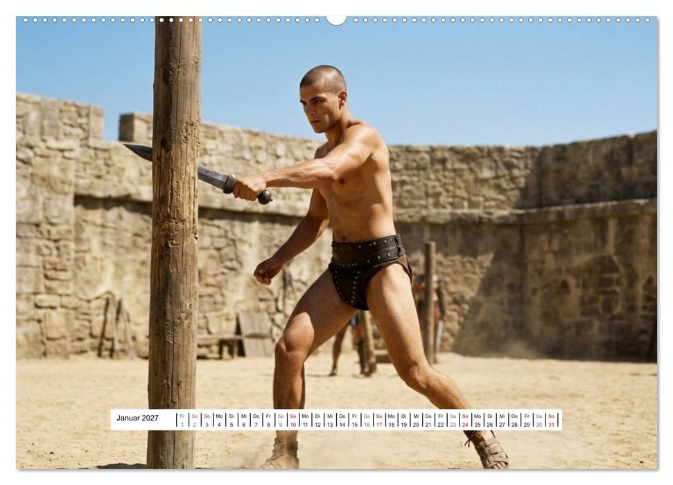Echte Kerle – Gladiatoren (CALVENDO Premium Wandkalender 2027)
