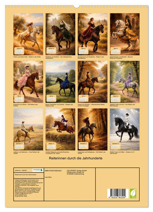 Reiterinnen durch die Jahrhunderte (CALVENDO Premium Wandkalender 2027)