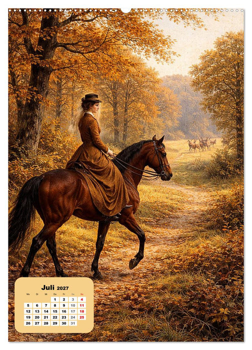 Reiterinnen durch die Jahrhunderte (CALVENDO Premium Wandkalender 2027)