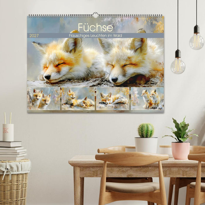 Füchse. Flauschiges Leuchten im Wald (CALVENDO Wandkalender 2027)