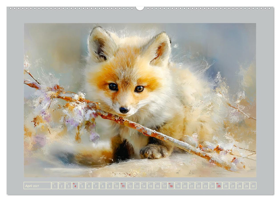 Füchse. Flauschiges Leuchten im Wald (CALVENDO Wandkalender 2027)