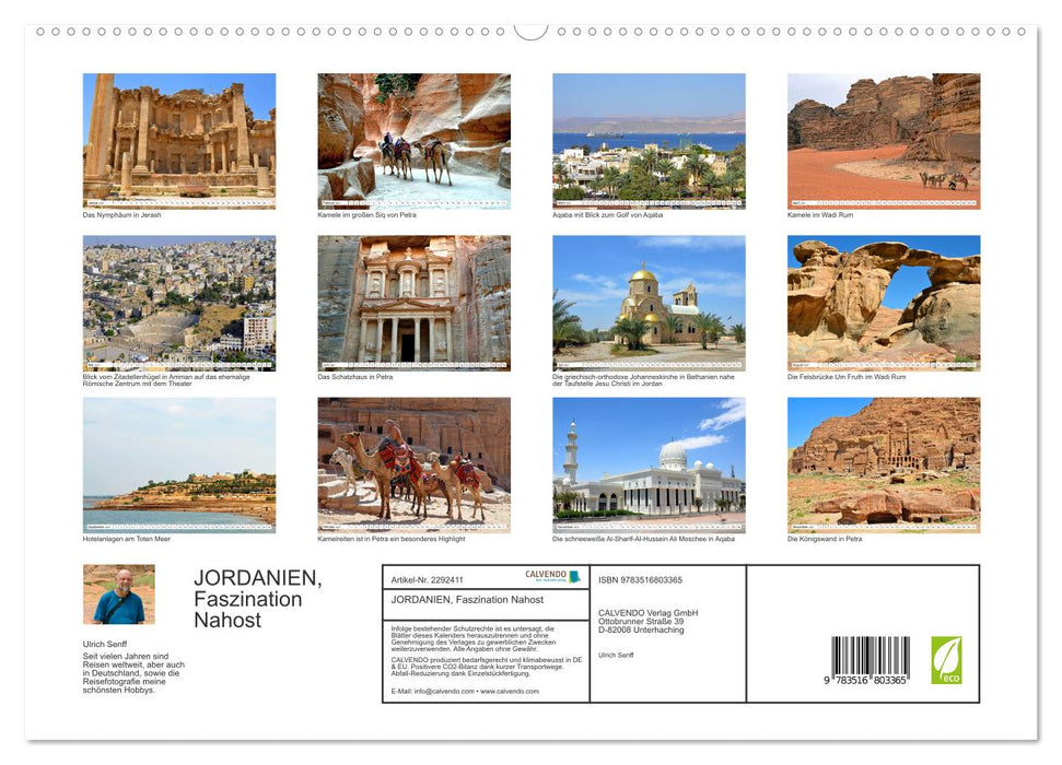 JORDANIEN, Faszination Nahost (CALVENDO Premium Wandkalender 2027)