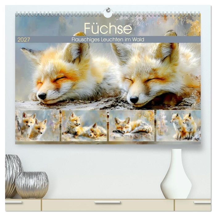 Füchse. Flauschiges Leuchten im Wald (CALVENDO Premium Wandkalender 2027)