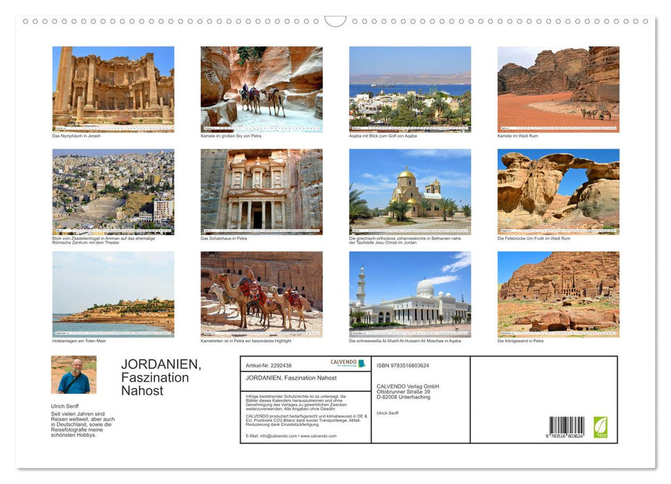 JORDANIEN, Faszination Nahost (CALVENDO Wandkalender 2027)