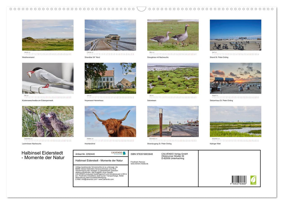 Halbinsel Eiderstedt - Momente der Natur (CALVENDO Wandkalender 2027)