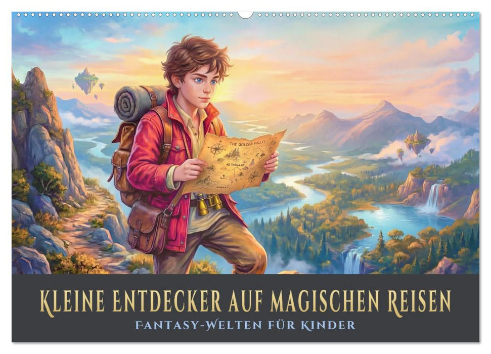 Kleine Entdecker auf magischen Reisen - Fantasy-Welten für Kinder (CALVENDO Wandkalender 2027)