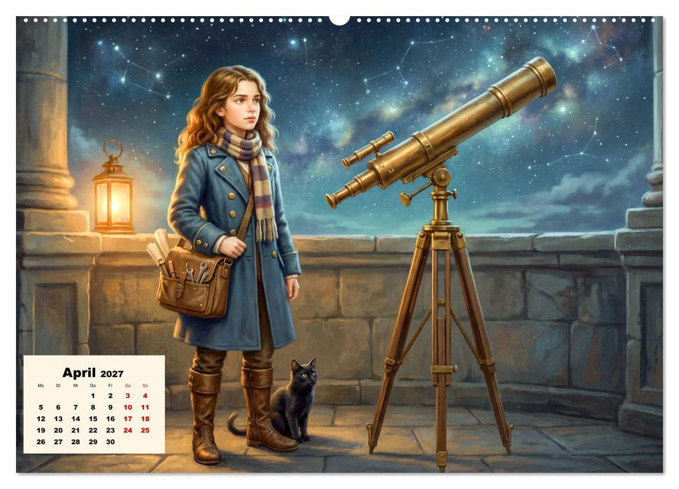 Kleine Entdecker auf magischen Reisen - Fantasy-Welten für Kinder (CALVENDO Premium Wandkalender 2027)