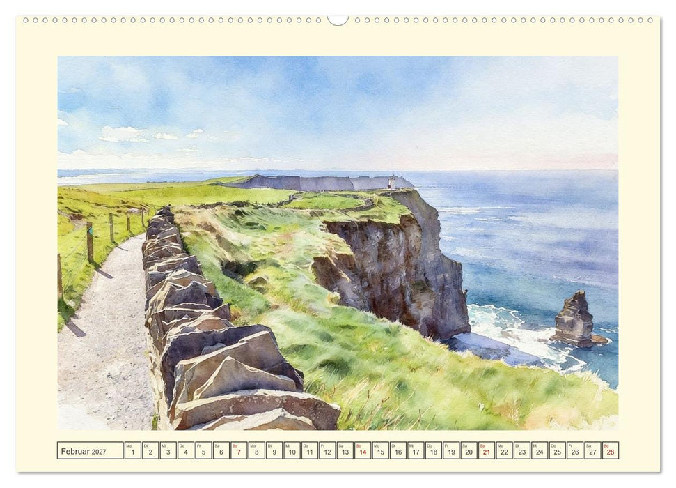 Irland - Spektakuläre Natur und Geschichte (CALVENDO Premium Wandkalender 2027)