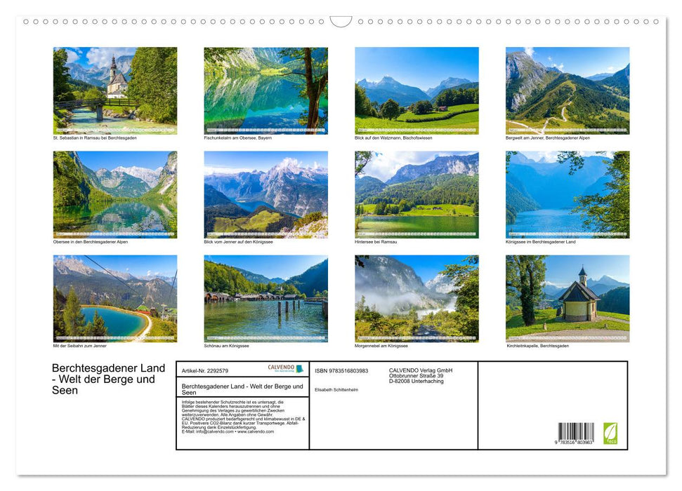 Berchtesgadener Land - Welt der Berge und Seen (CALVENDO Wandkalender 2027)