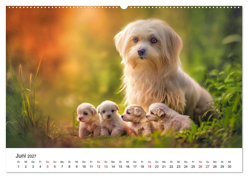 Kleine weiße Wunder - ein Jahr mit Maltesern (CALVENDO Wandkalender 2027)