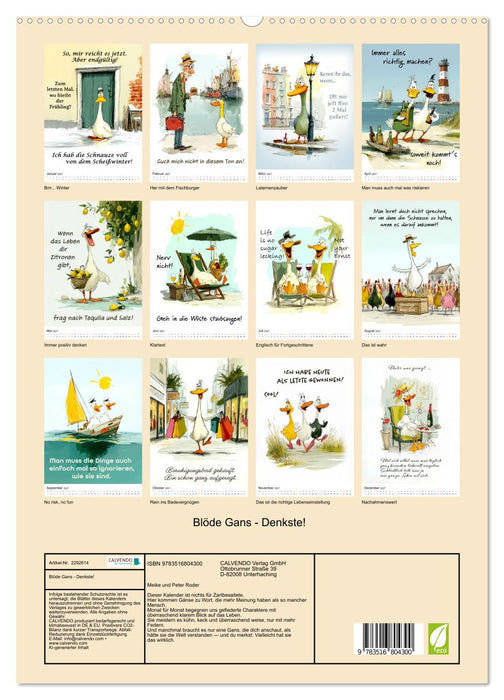 Blöde Gans - Denkste! (CALVENDO Premium Wandkalender 2027)
