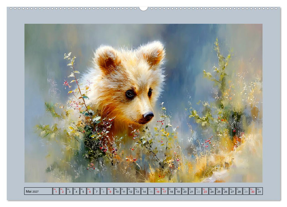 Bärenkinder. Kleine Waldseelen im Licht der Natur (CALVENDO Wandkalender 2027)