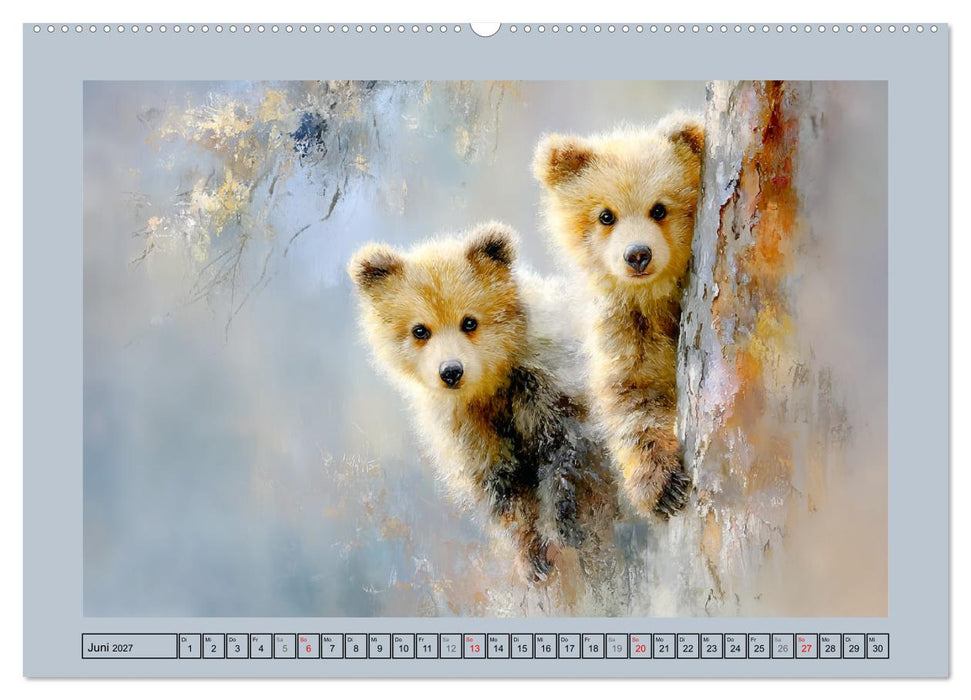 Bärenkinder. Kleine Waldseelen im Licht der Natur (CALVENDO Wandkalender 2027)