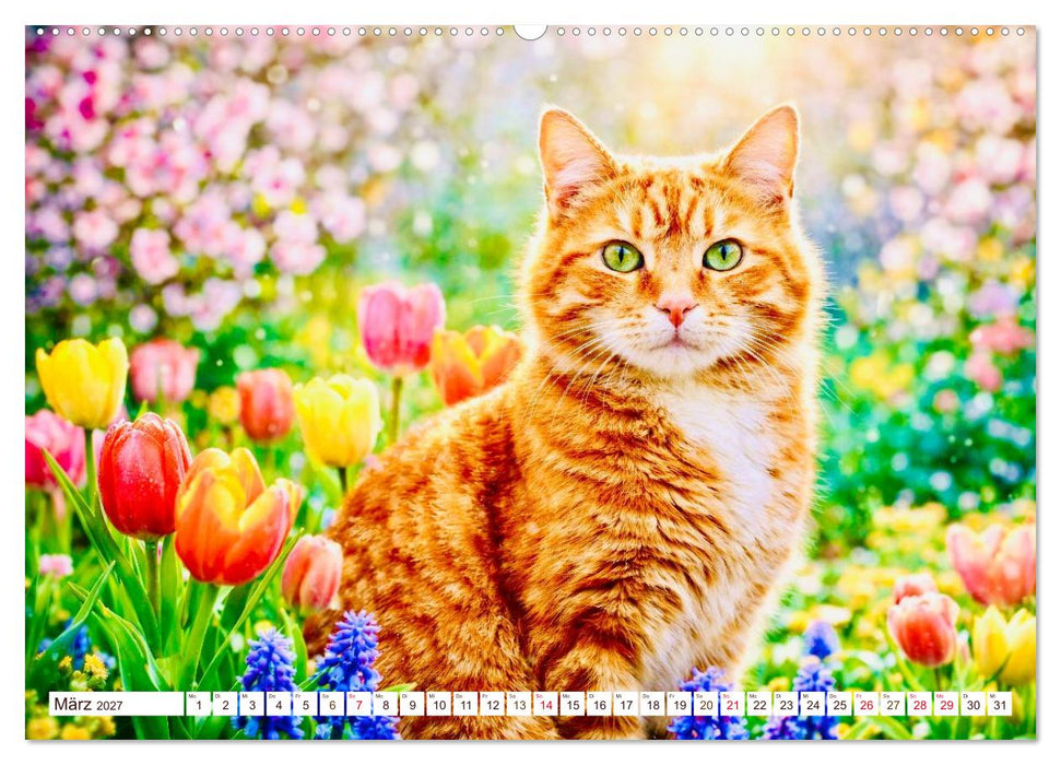 Rote Katzen (CALVENDO Premium Wandkalender 2027)