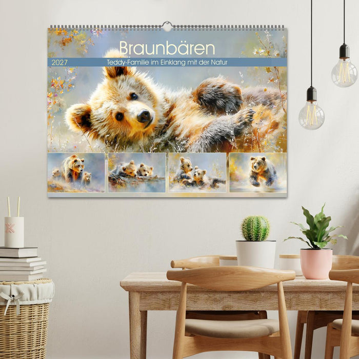 Braunbären. Teddy-Familie im Einklang mit der Natur (CALVENDO Wandkalender 2027)