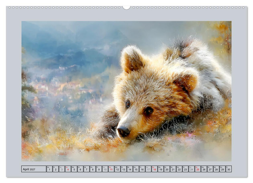 Braunbären. Teddy-Familie im Einklang mit der Natur (CALVENDO Wandkalender 2027)