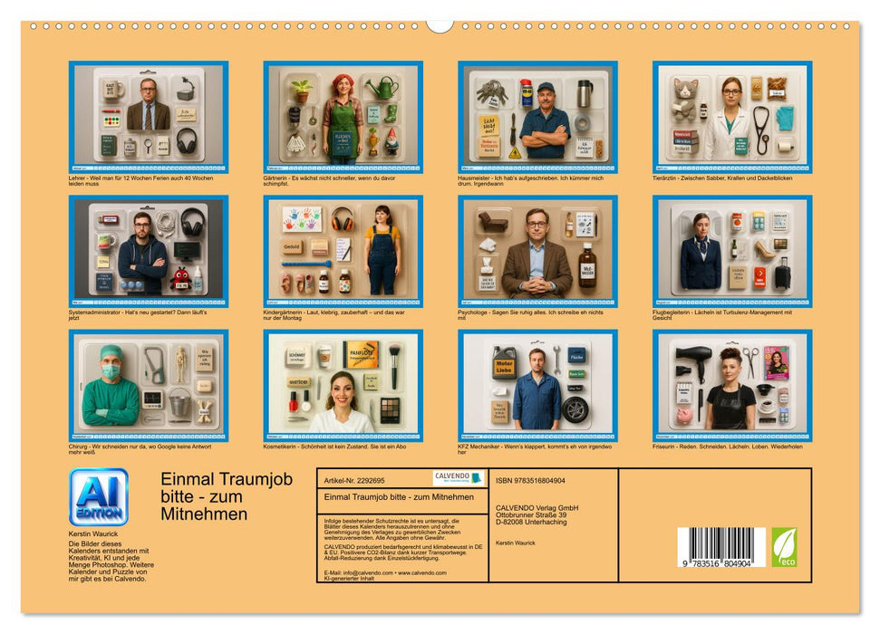 Einmal Traumjob bitte - zum Mitnehmen (CALVENDO Premium Wandkalender 2027)