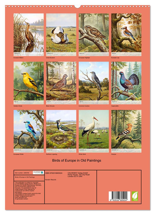 Birds of Europe in Old Paintings (CALVENDO Premium-Calendar 2027)