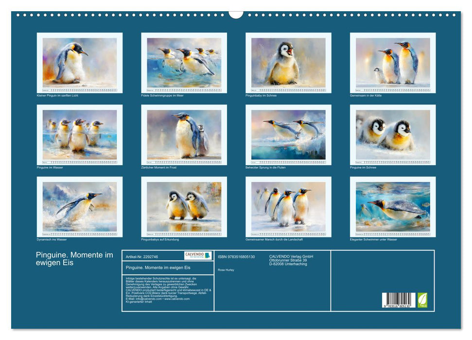 Pinguine. Momente im ewigen Eis (CALVENDO Wandkalender 2027)
