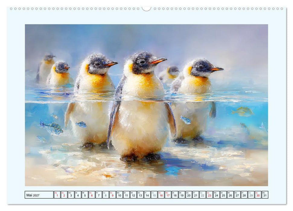 Pinguine. Momente im ewigen Eis (CALVENDO Wandkalender 2027)