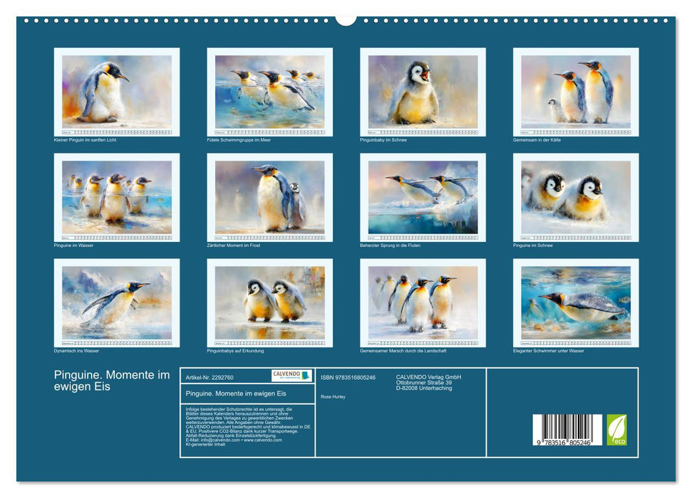 Pinguine. Momente im ewigen Eis (CALVENDO Premium Wandkalender 2027)