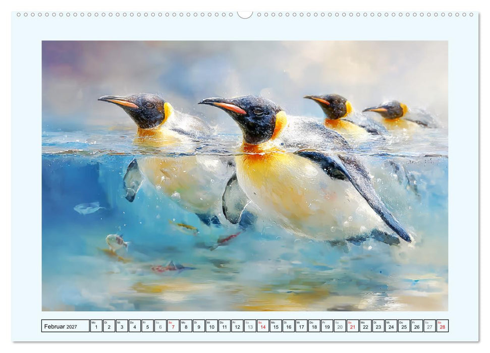 Pinguine. Momente im ewigen Eis (CALVENDO Premium Wandkalender 2027)
