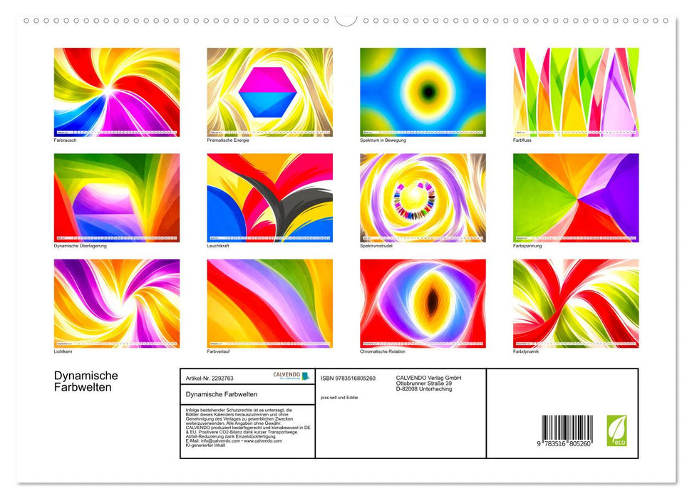 Dynamische Farbwelten (CALVENDO Premium Wandkalender 2027)