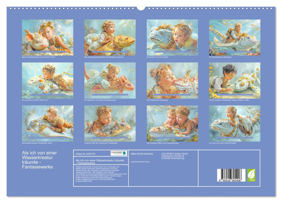 Als ich von einer Wasserkreatur träumte - Fantasiewerke (CALVENDO Premium Wandkalender 2027)