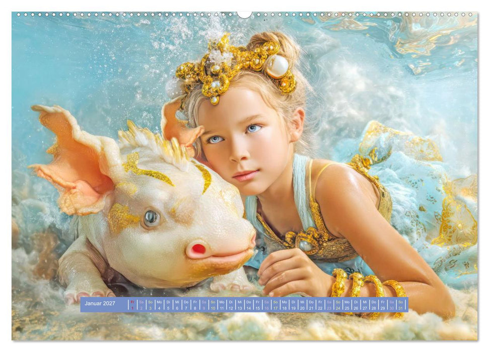 Als ich von einer Wasserkreatur träumte - Fantasiewerke (CALVENDO Premium Wandkalender 2027)