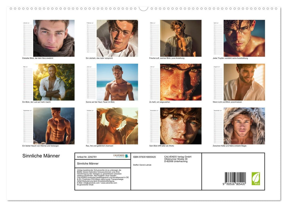 Sinnliche Männer (CALVENDO Premium Wandkalender 2027)