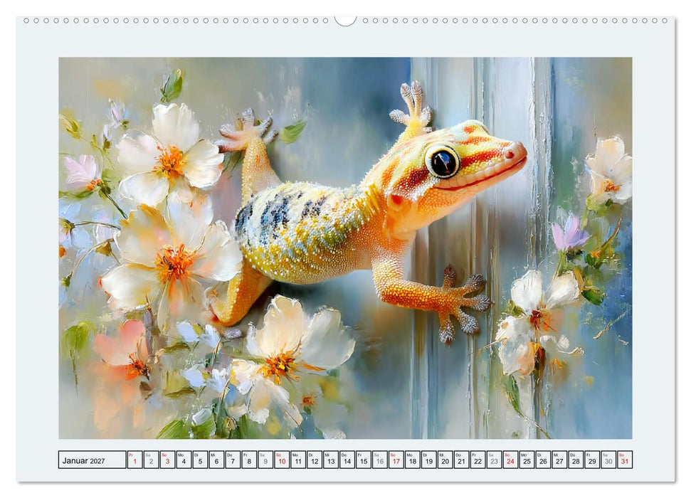 Echsenzauber. Farbenfrohe Reptilien (CALVENDO Wandkalender 2027)