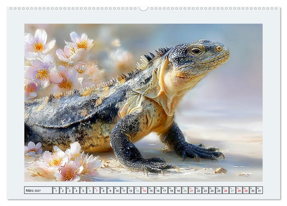 Echsenzauber. Farbenfrohe Reptilien (CALVENDO Wandkalender 2027)