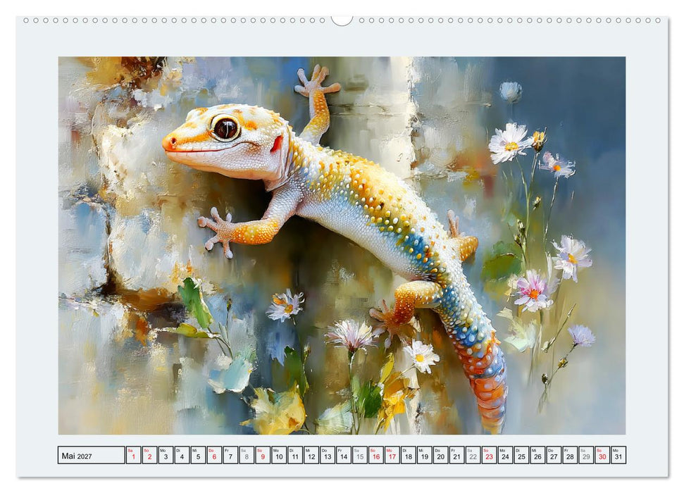 Echsenzauber. Farbenfrohe Reptilien (CALVENDO Wandkalender 2027)