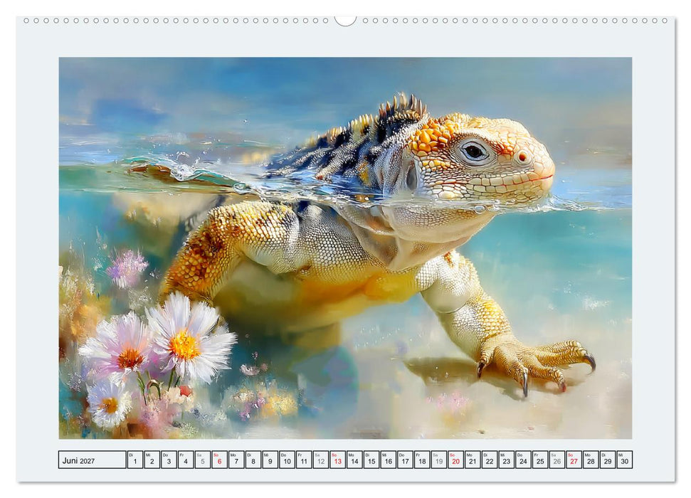 Echsenzauber. Farbenfrohe Reptilien (CALVENDO Wandkalender 2027)