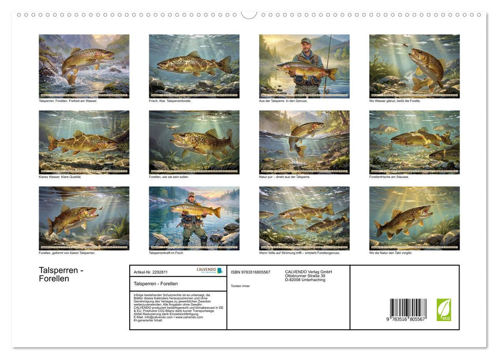 Talsperren - Forellen (CALVENDO Premium Wandkalender 2027)
