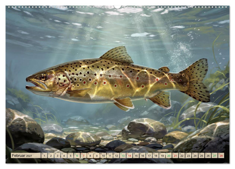 Talsperren - Forellen (CALVENDO Premium Wandkalender 2027)