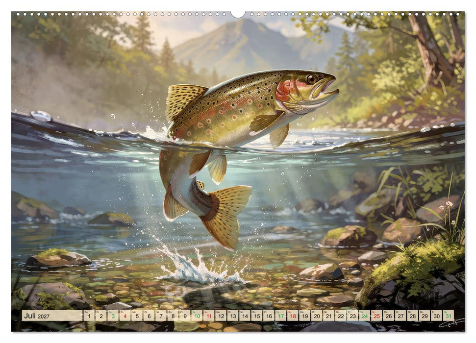 Talsperren - Forellen (CALVENDO Premium Wandkalender 2027)