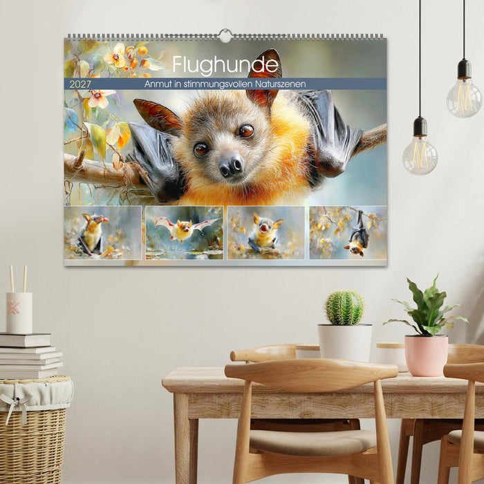 Flughunde. Anmut in stimmungsvollen Naturszenen (CALVENDO Wandkalender 2027)